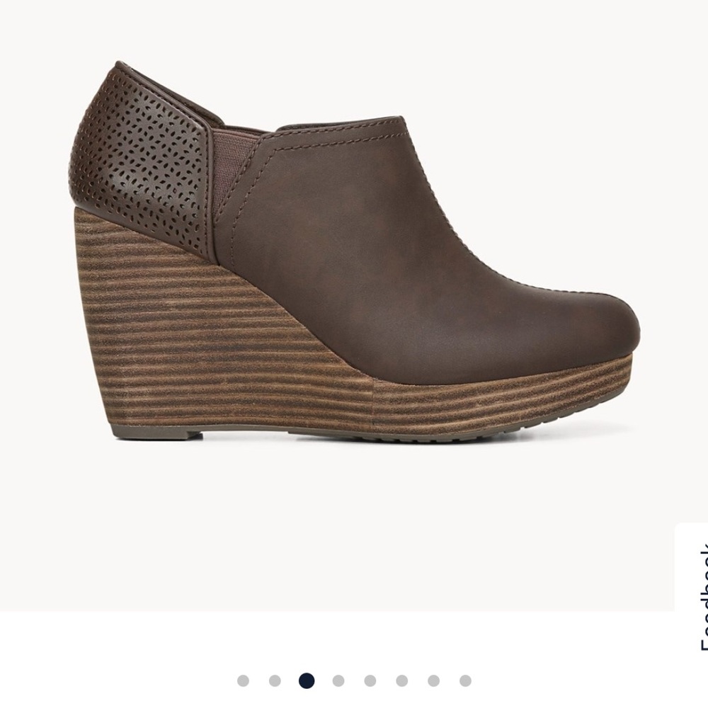 Dr. Scholl's Dark Brown Harlow Wedge Ankle Booties